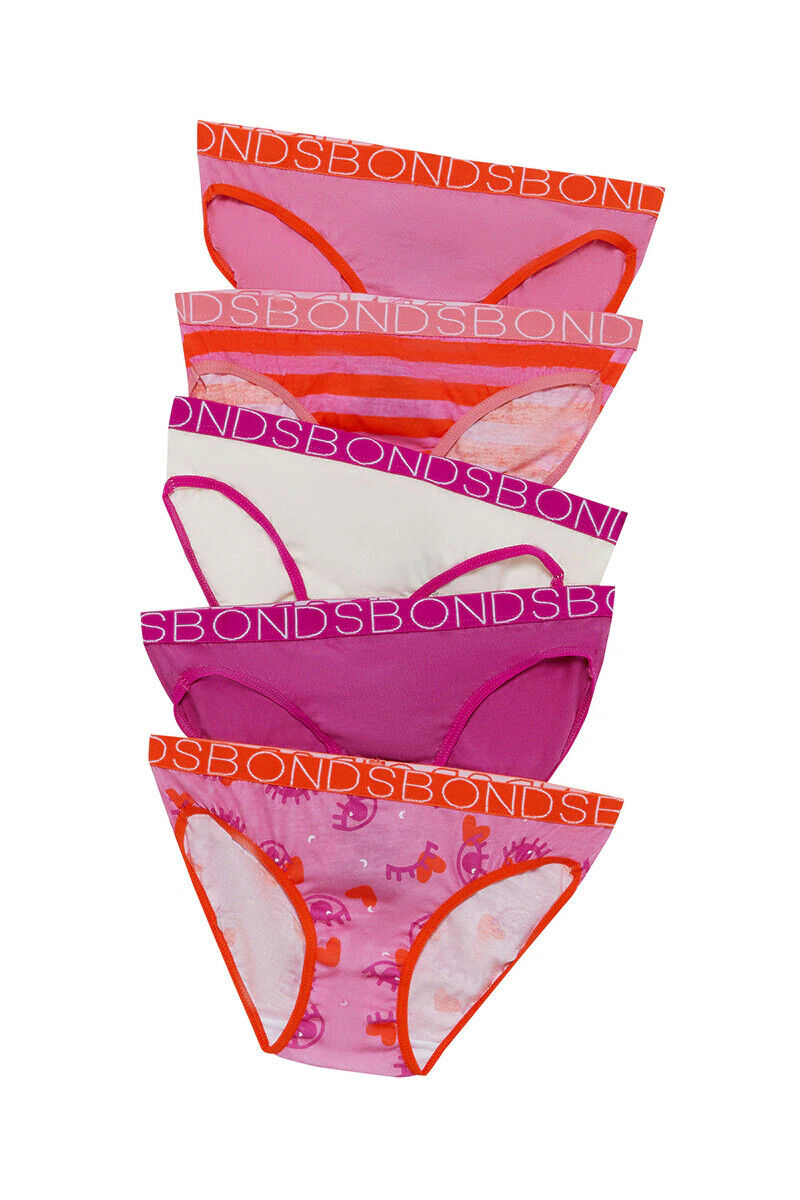 Bonds Girls Bikini Soft and Stretchy Perfect Everyday Coverage 15 Pack UWNV5A