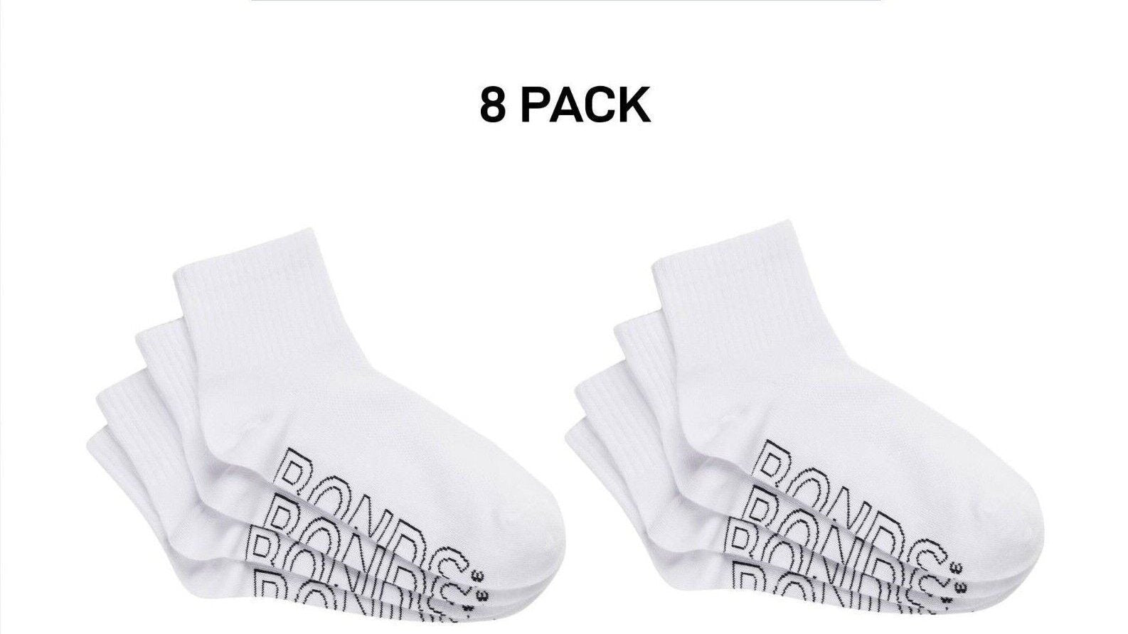 Bonds Womens Logo Lightweight Quarter Crew Mesh Cooling Zones 8 Pack LXPM4N