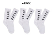 Bonds Womens Originals Crew Socks Cushioned Foot Soft Cotton 6 Pack LYEQ2N