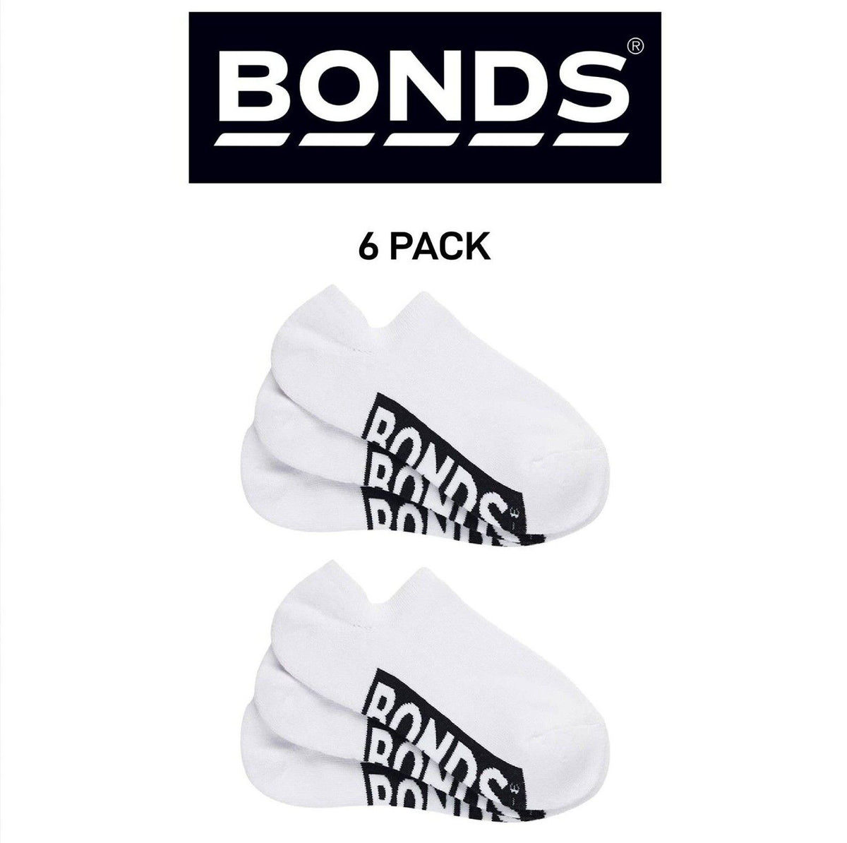 Bonds Womens Cushioned No Show Socks Extra Comfort and Smooth Toe 6 Pack LXPX3N