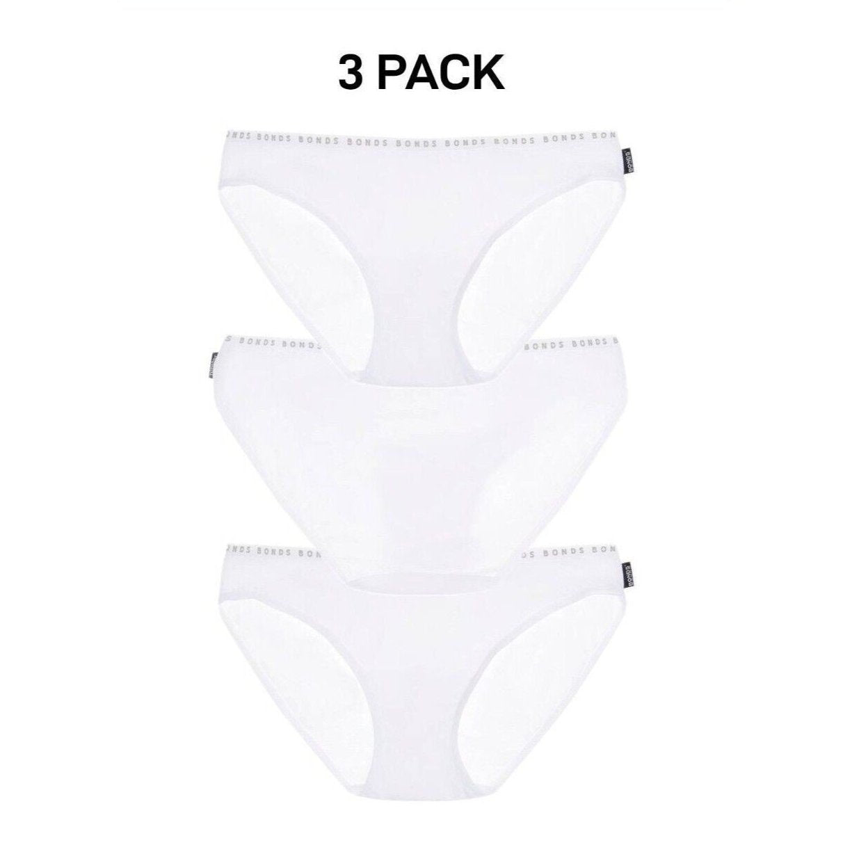 Bonds Womens Hipster Bikini Comfortable Coverage Low Rise Waist 3 Pack WUVXA