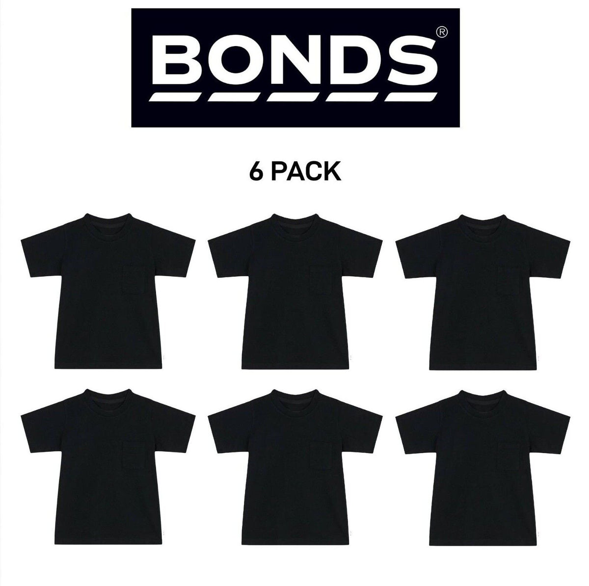 Bonds Kids Next Gen Crew Tee Cotton Shirt Perfect Comfort and Style 6 Pack KVRHK