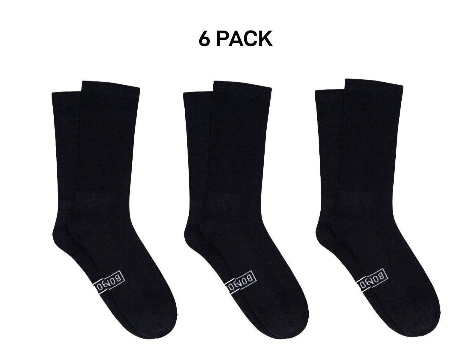 Bonds Mens Originals Crew Socks Stretchy Rib Ankle Arch Support 6 Pack SXNR2N