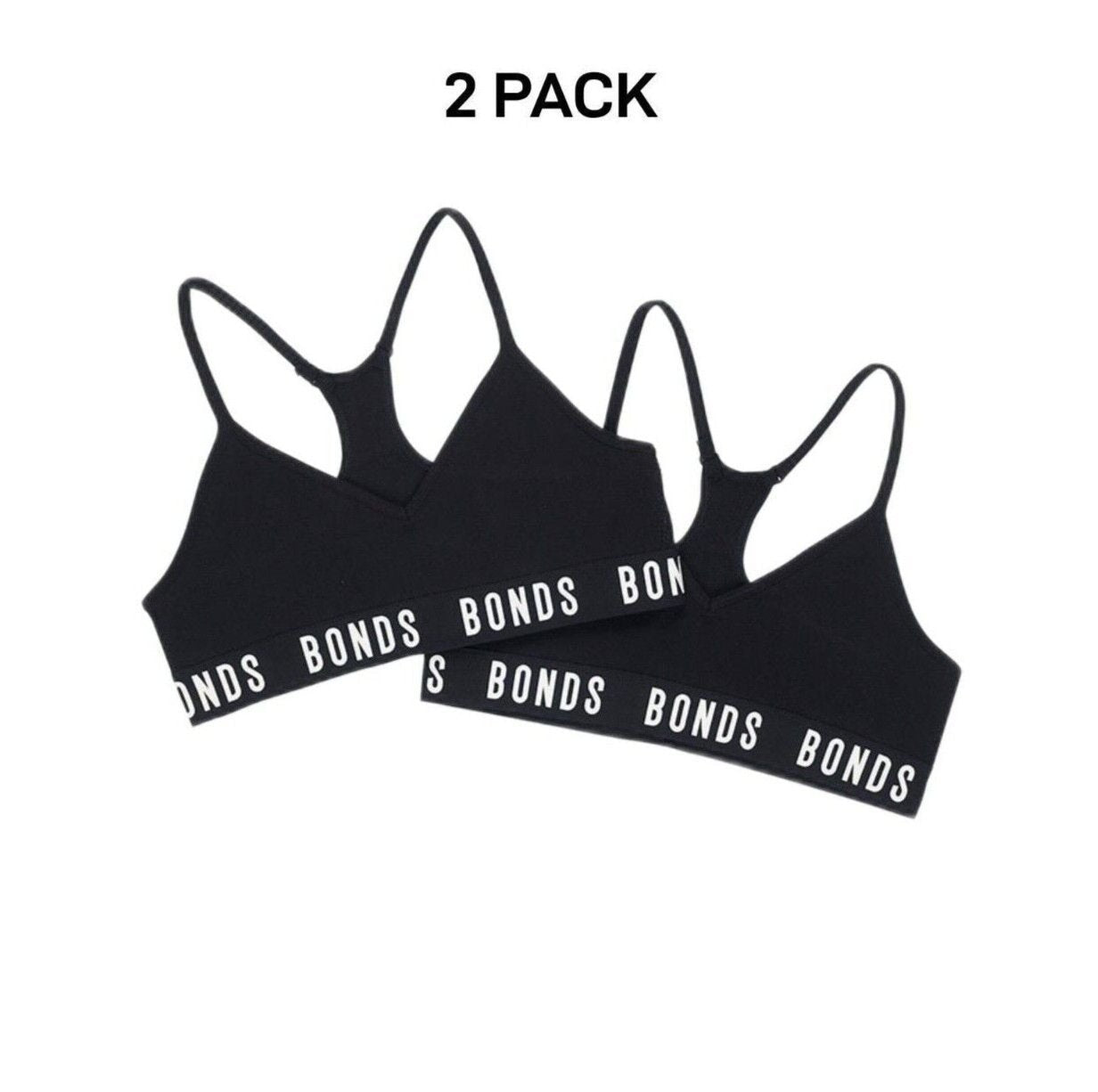 Bonds Girls Super Stretchies Racer Crop Double Layered Front 2 Pack UXNK2A
