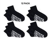 Bonds Mens Logo Cushioned Quarter Crew Socks Smooth Toe Seams 12 Pack SXN93N