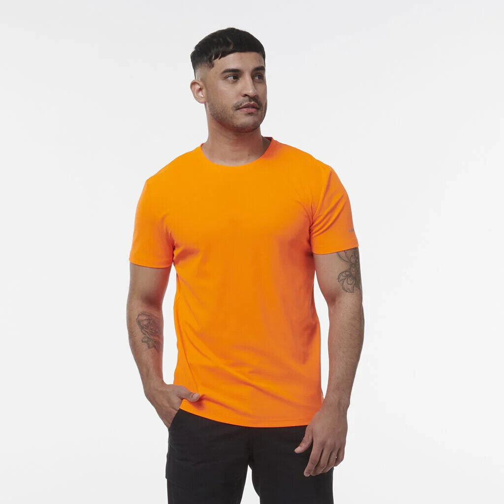 KINGGEE Mens HI Vis Crew Workwear Regular Fit Reflective Sleeve T Shirt K54034-Collins Clothing Co