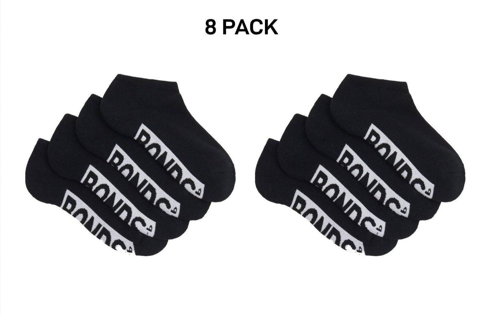 Bonds Kids Logo Cushioned Low Cut Socks Cotton Comfy Cushioning 8 Pack RXTV4W