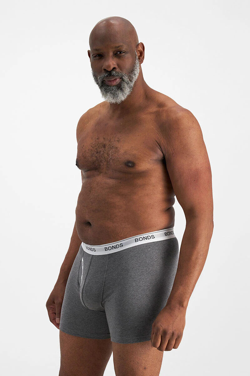 Bonds Mens Guyfront Mid Trunk Signature Fly Opening Seamfree Side 3 Pack MWXB3A