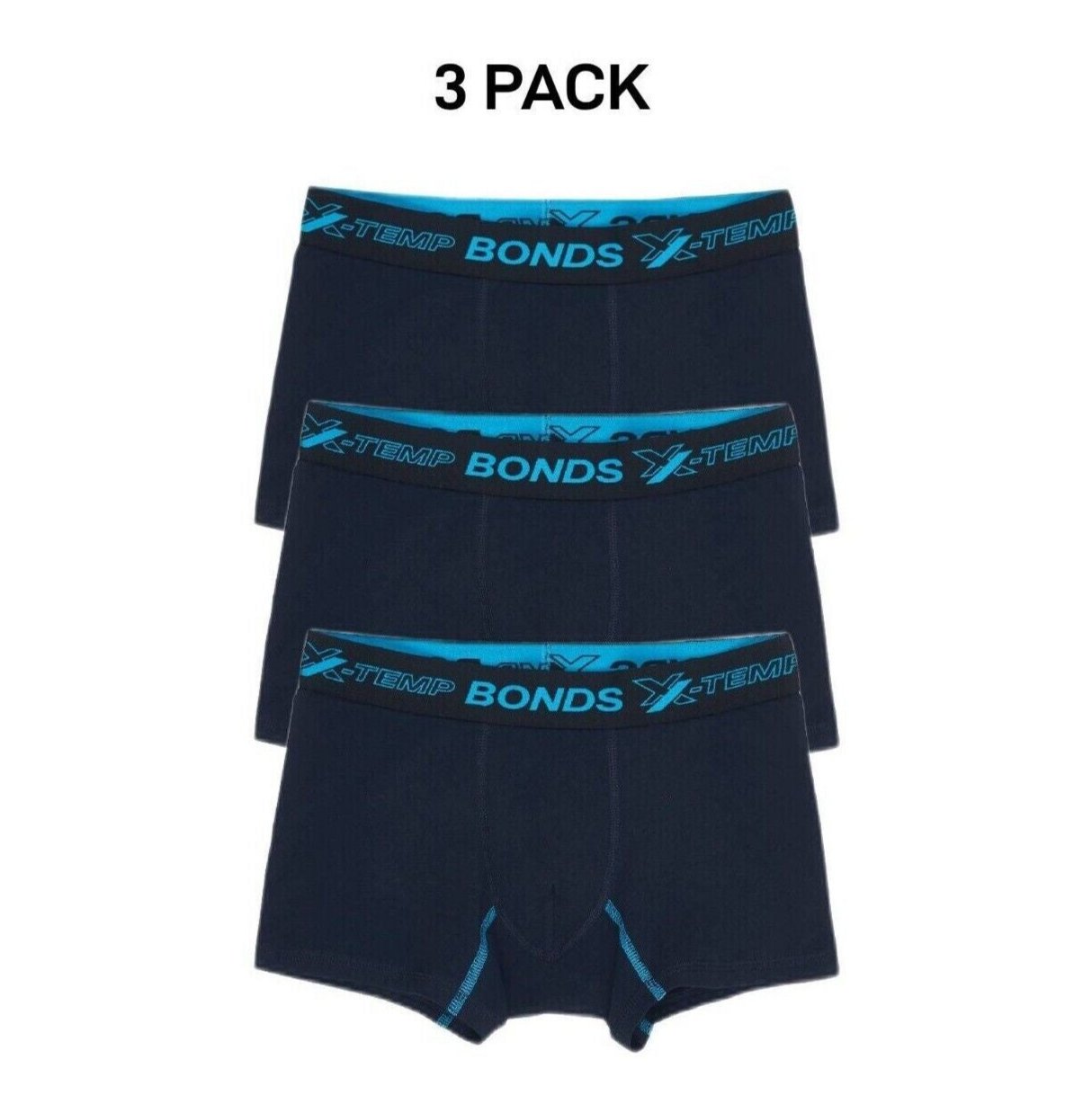 Bonds Boys X-Temp Trunk Temperature Control Dual Action Cooling 3 Pack UX4F1A