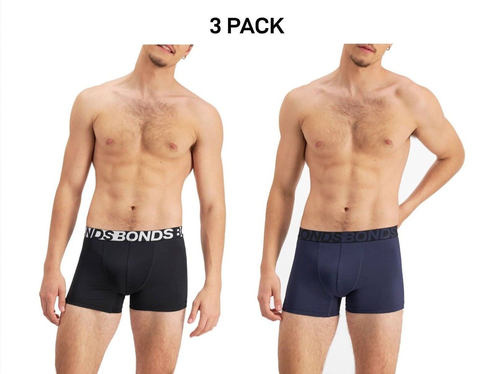 Bonds Mens Active Everyday Trunk Lightweight Classic Comfortable Fit 3 Pack MWRA