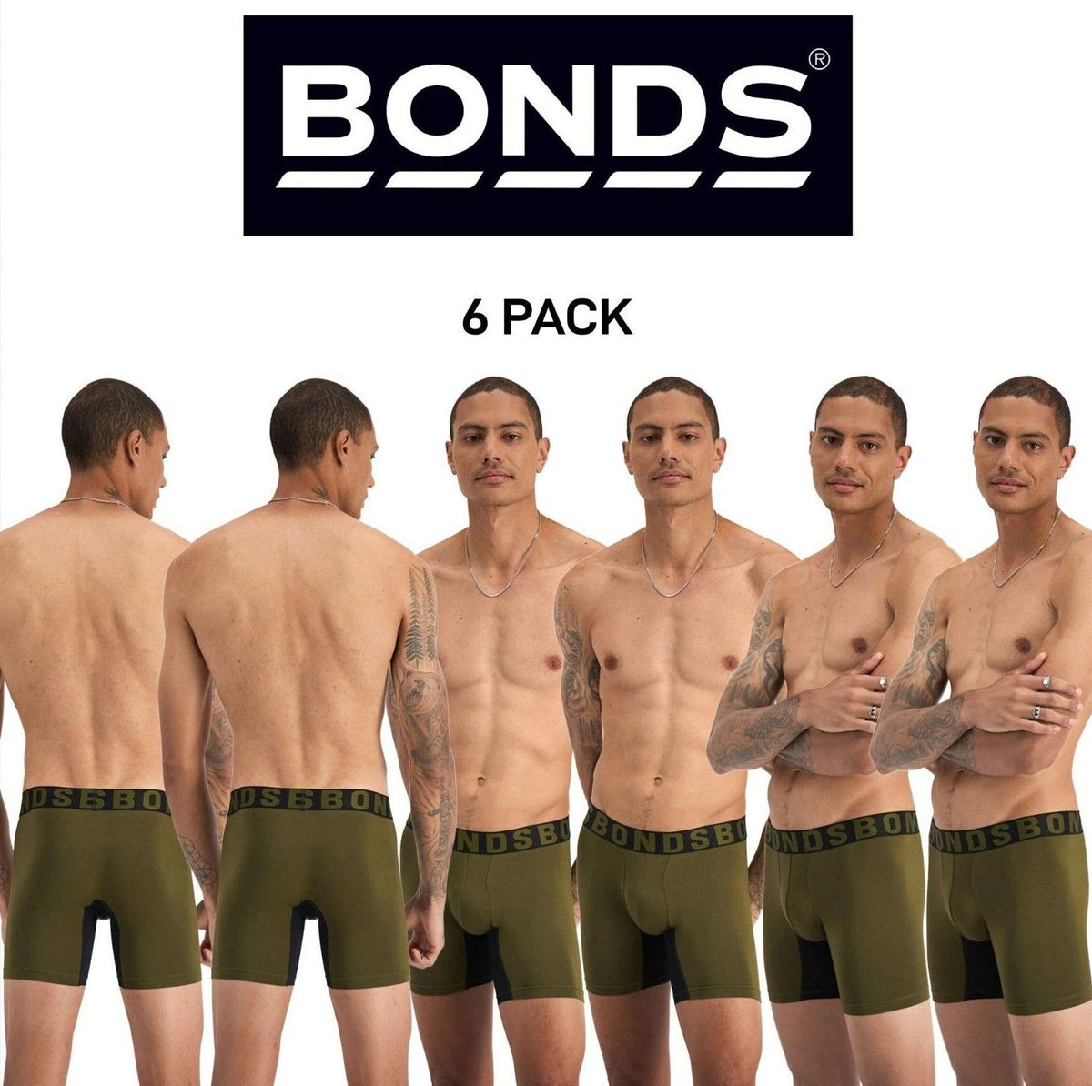 Bonds Mens Chafe Off Trunk Ultimate Comfort Comfy and Friction Free 6 Pack MWB6