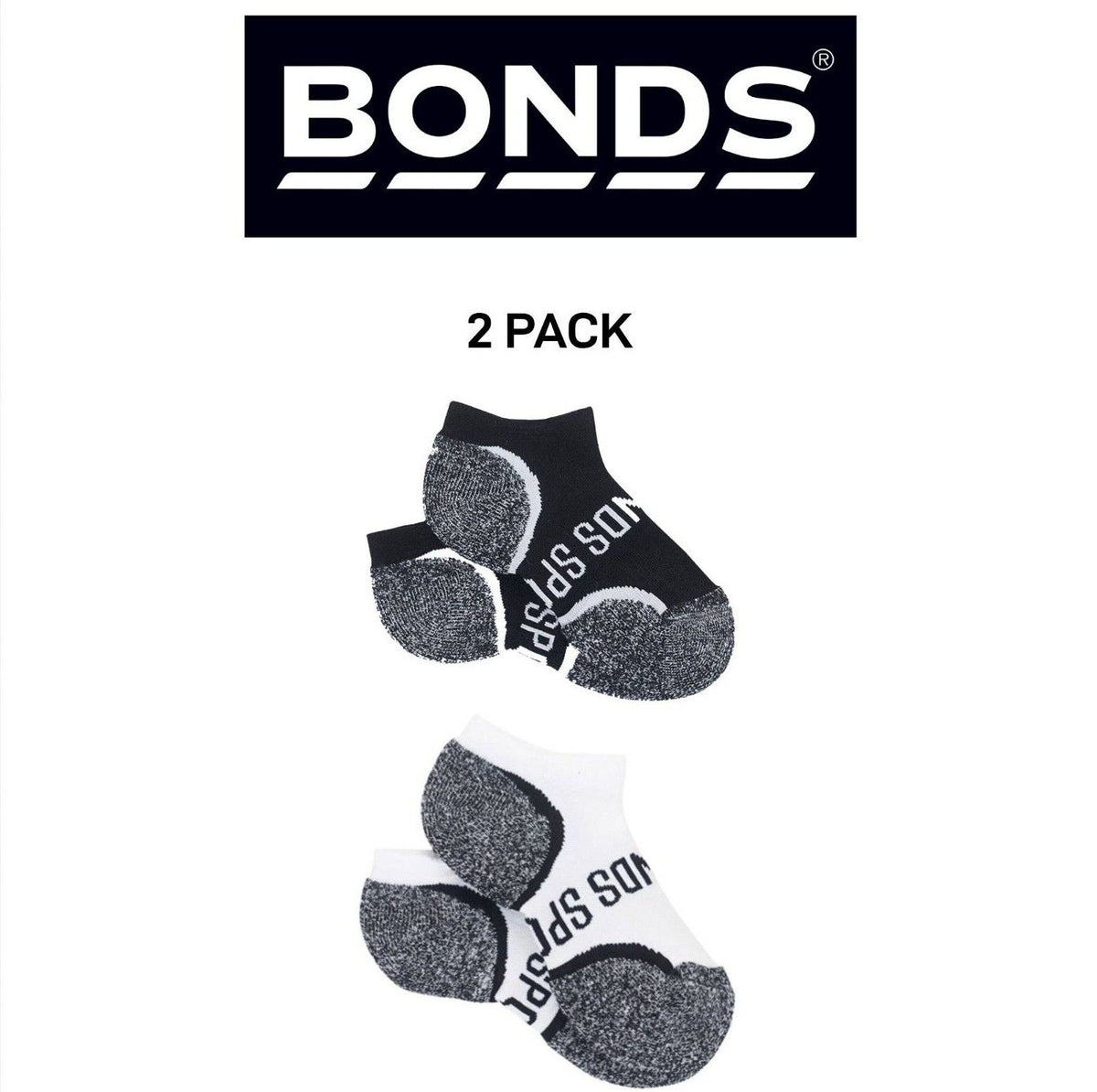 Bonds Kids Ultimate Comfort Low Cut Breathable Mesh Weave Socks 2 Pack RY8L2N