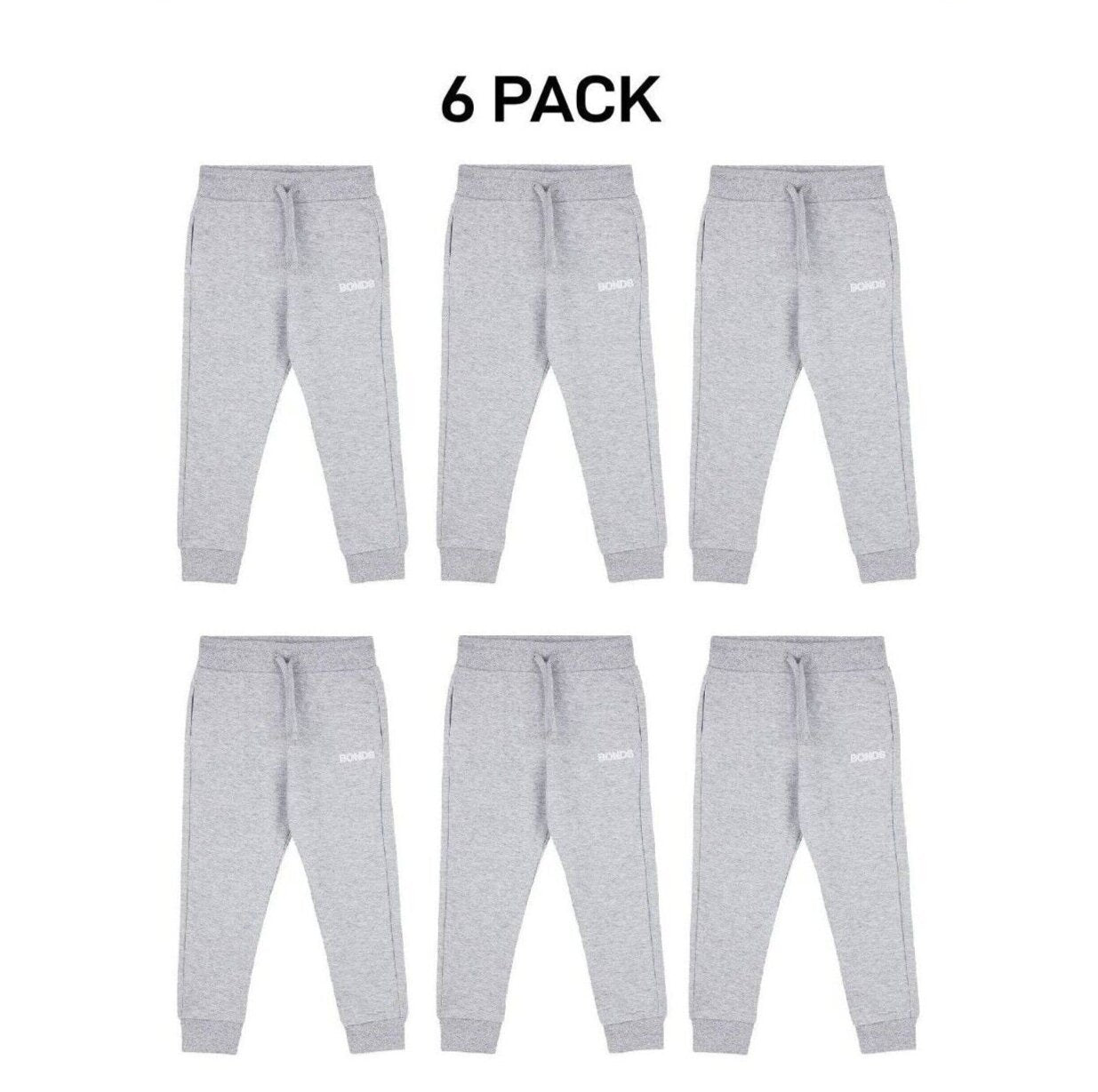 Bonds Kids Tech Sweats Trackie Pants Lightweight Warm Minimise Heat 6 Pack KVQRK