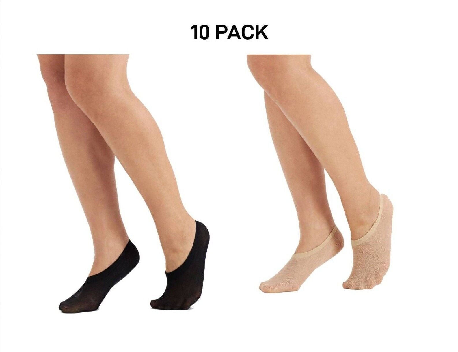 Bonds Womens Sheer Relief Cushioned Footlet Wicks Moisture 10 Pack L64711