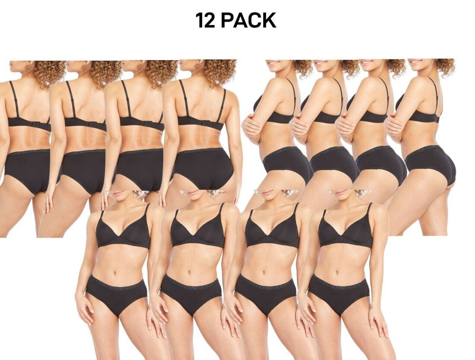 Bonds Womens Cottontails Midi Breathability and Comfort Brief 12 Pack WY5PA