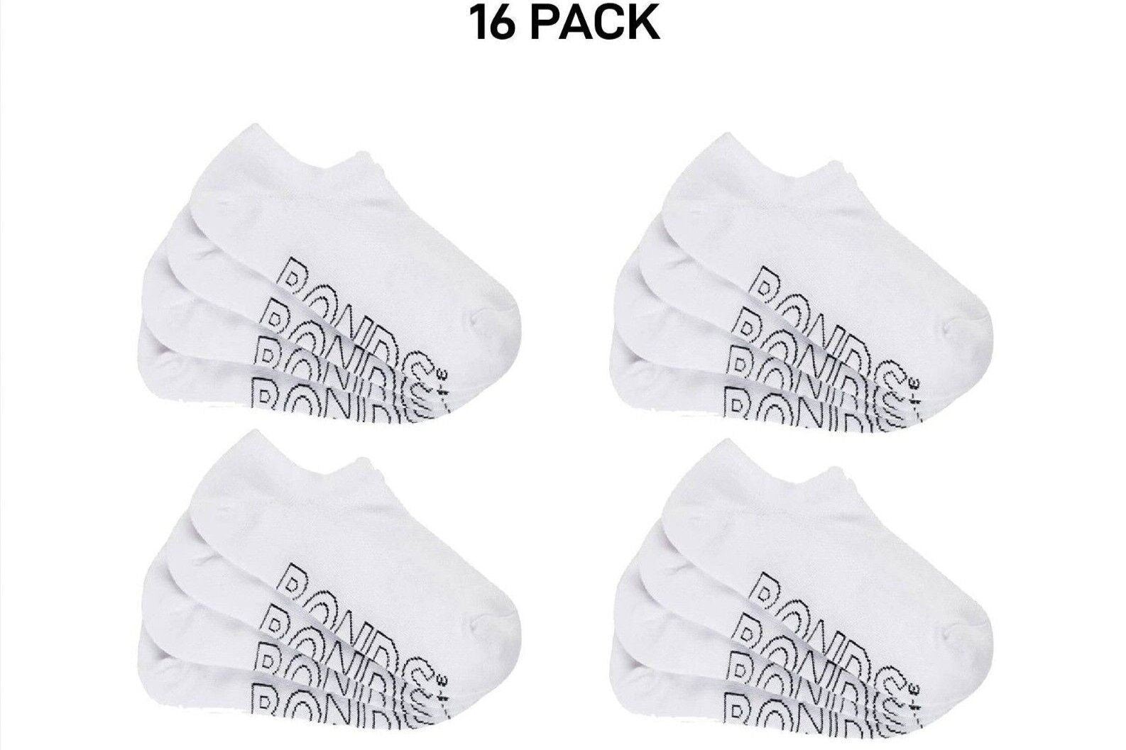 Bonds Womens Lightweight No Show Cotton Mesh Cooling Zone Socks 16 Pack LXPW4N