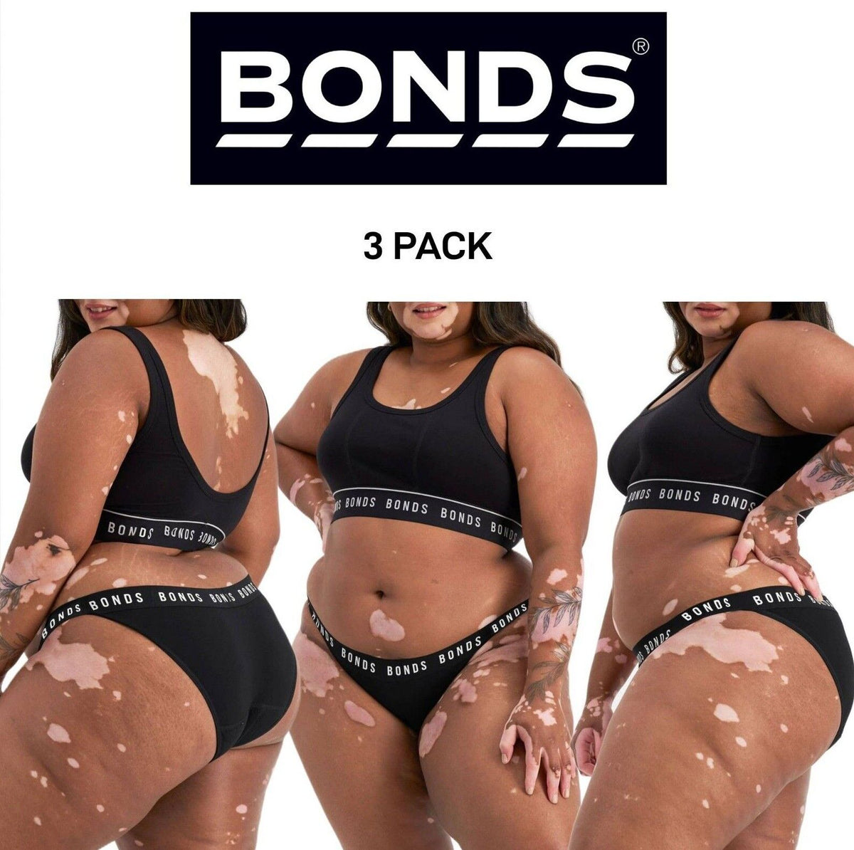 Bonds Womens Bloody Comfy Period Tanga Moderate Flattering Undies 3 Pack WTQQ