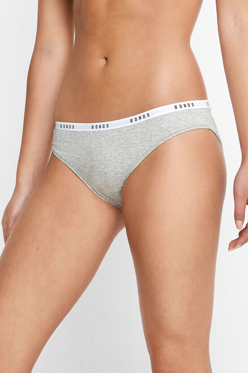 Bonds Womens Originals Bikini Contoured Elastic Waist Comfy Fit 3 Pack WV7FA