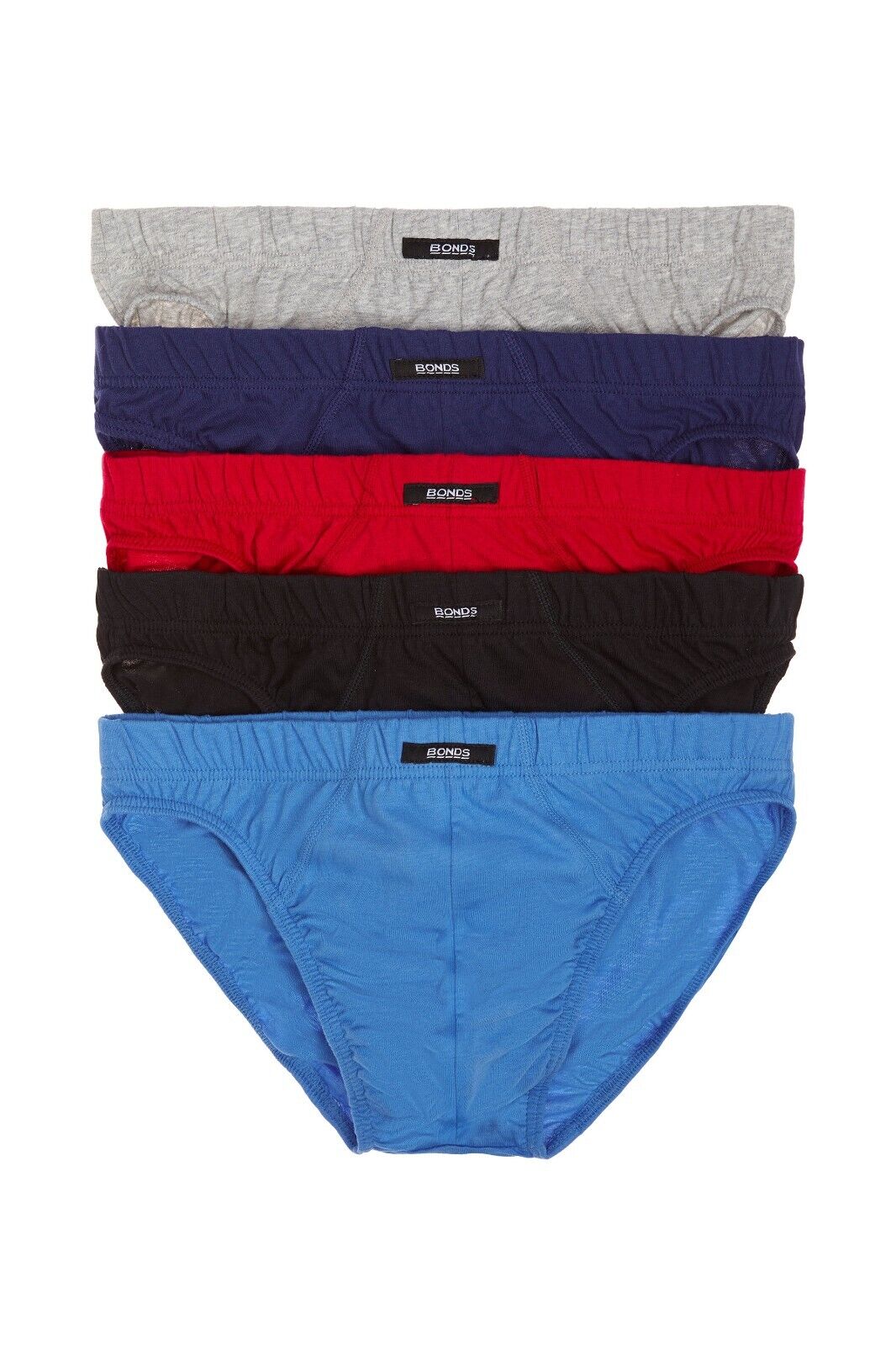 Bonds Mens Action Briefs Underwear Soft Cotton & Encased Elastic 15 Pack M8OS5I