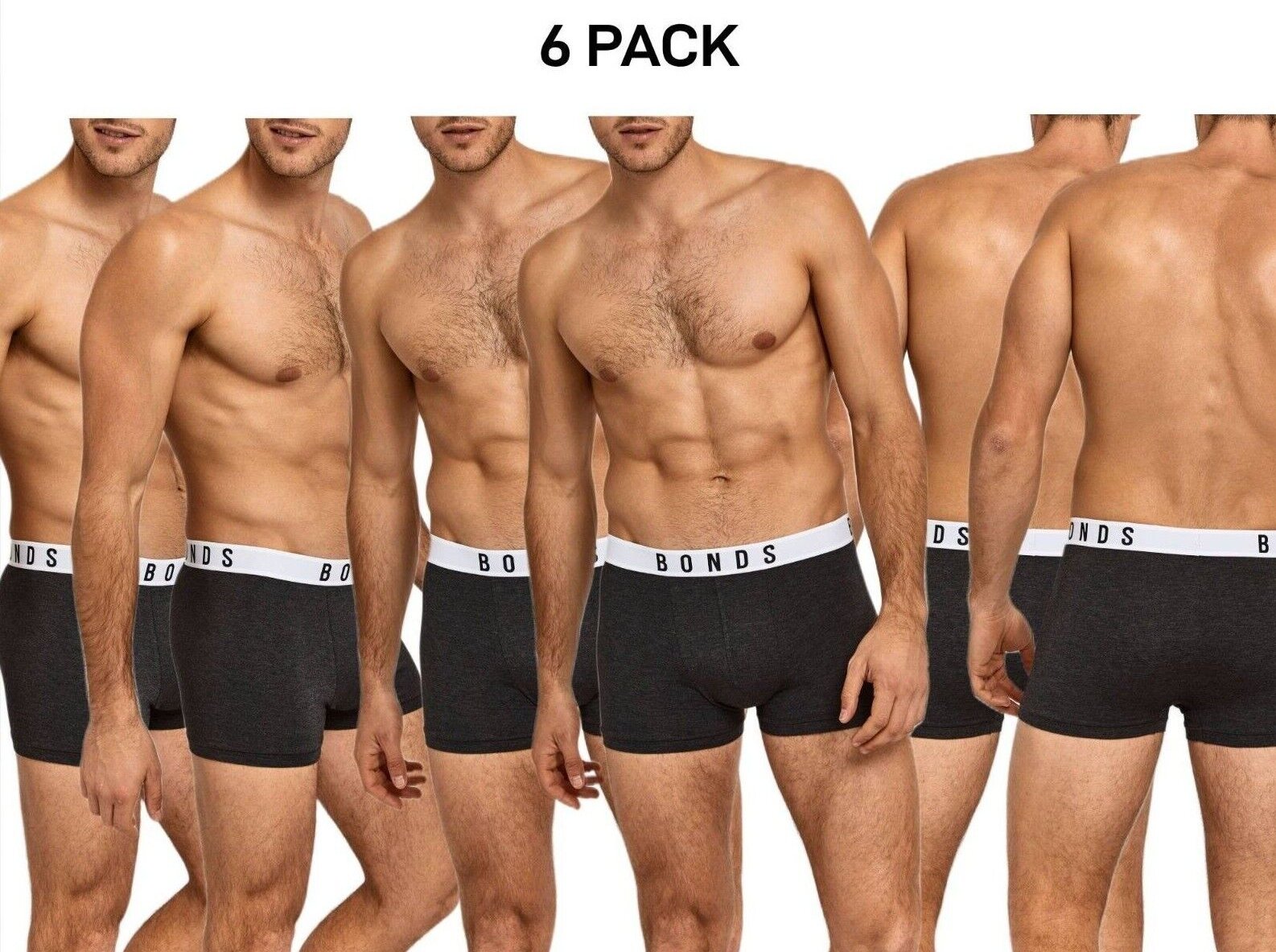 Bonds Mens Originals Trunk Super Soft Flat Seams For Comfier Fit 6 Pack MXULA