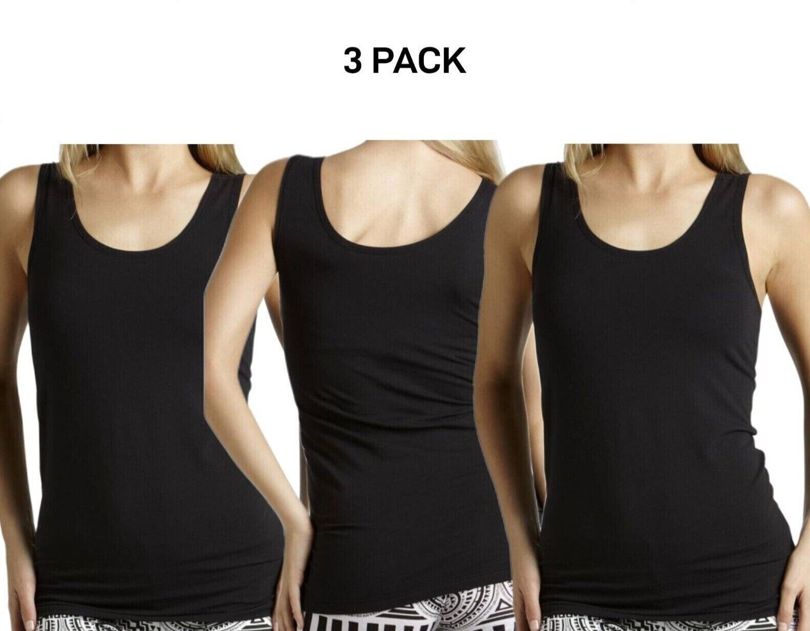 Bonds Womens Stretchy Chesty Tank Top Breathable Cotton Jersey 3 Pack WYEXY