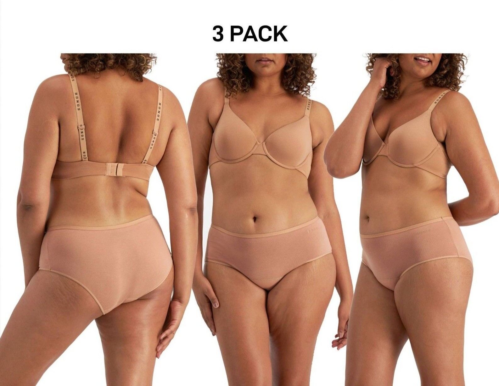 Bonds Womens Damn Dry Midi Brief Leak Protection Classic Support 3 Pack WRRAA