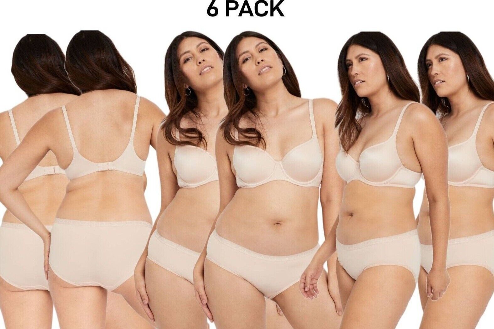 Bonds Womens Invisitails Midi Soft Lightweight Bikini Brief 6 Pack WZGJY