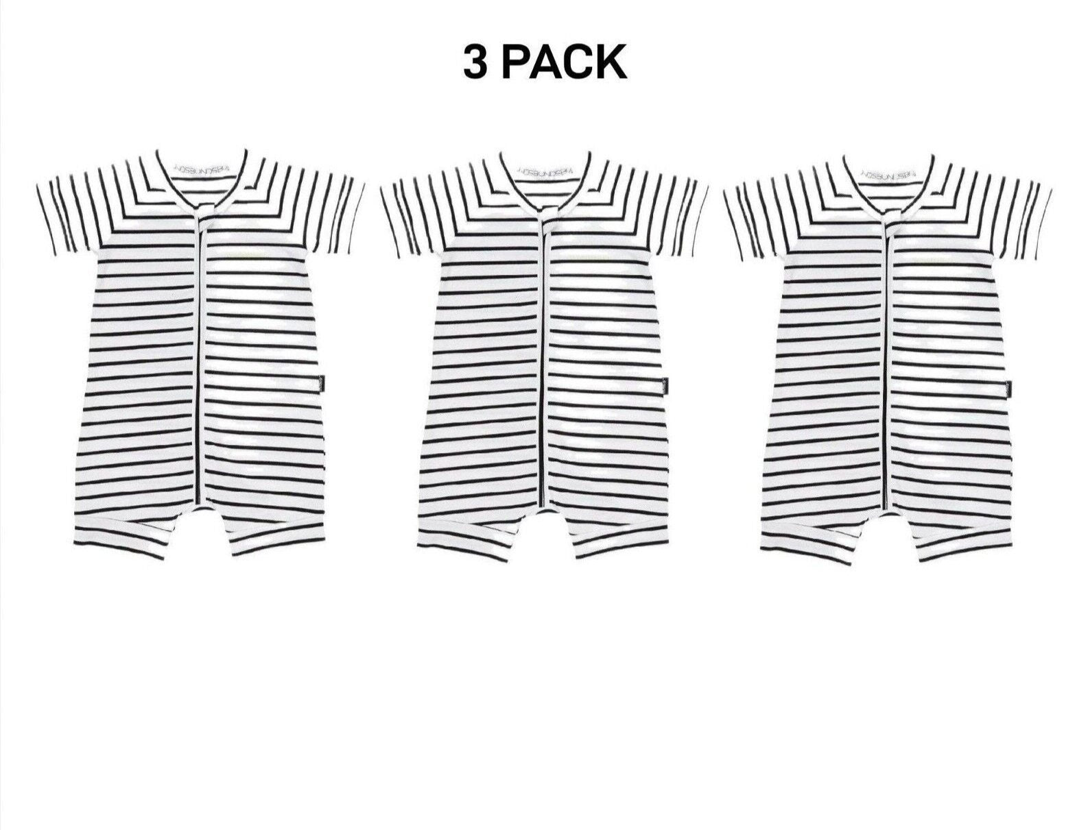 Bonds Baby Zip Romper Wondersuit Soft Cotton for Warmth Weather 3 Pack BXNMA