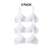 Bonds Girls Stretchies Contour Crop Extendable Elastic Straps Bra 3 Pack UZR31A