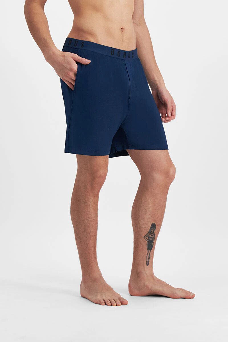 Bonds Mens Sleep Viscose Bamboo Short Comfy Soft Elastic Waistband 3 Pack MW9M