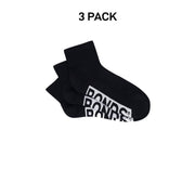 Bonds Mens Logo Cushioned Quarter Crew Socks Smooth Toe Seams 3 Pack SXN93N