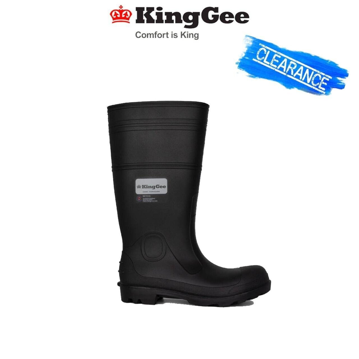 CLEARANCE! KINGGEE Mens Sludge Waterproof Resistant Non Safety Gumboot K29007