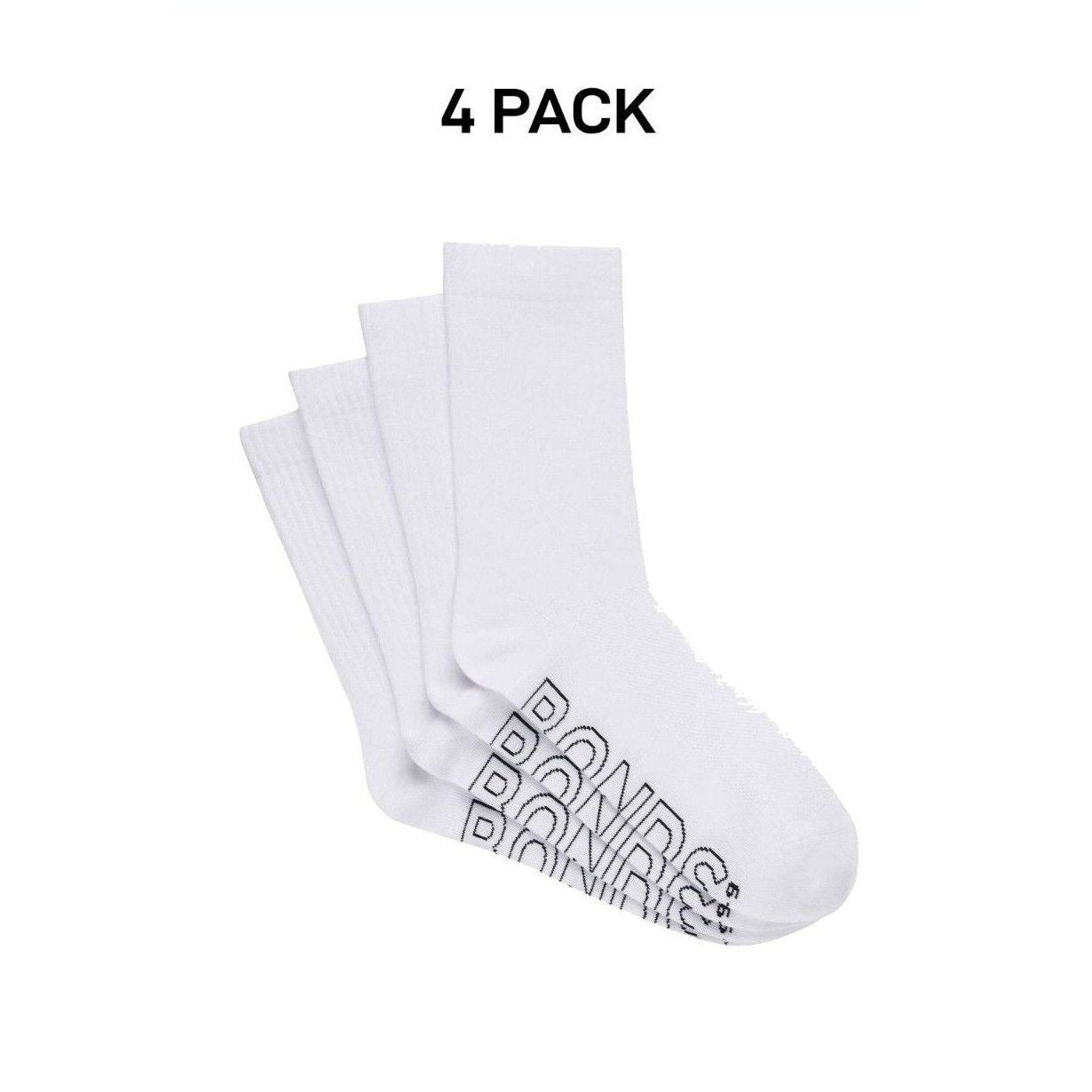 Bonds Mens Logo Lightweight Crew Cooling Zone Stay Put Fit Socks 4 Pack SXMY4N