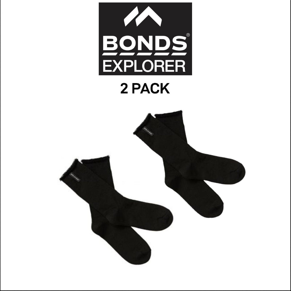 Bonds Explorer Original Breathable Comfortable Socks 2 Pack Ks S11392