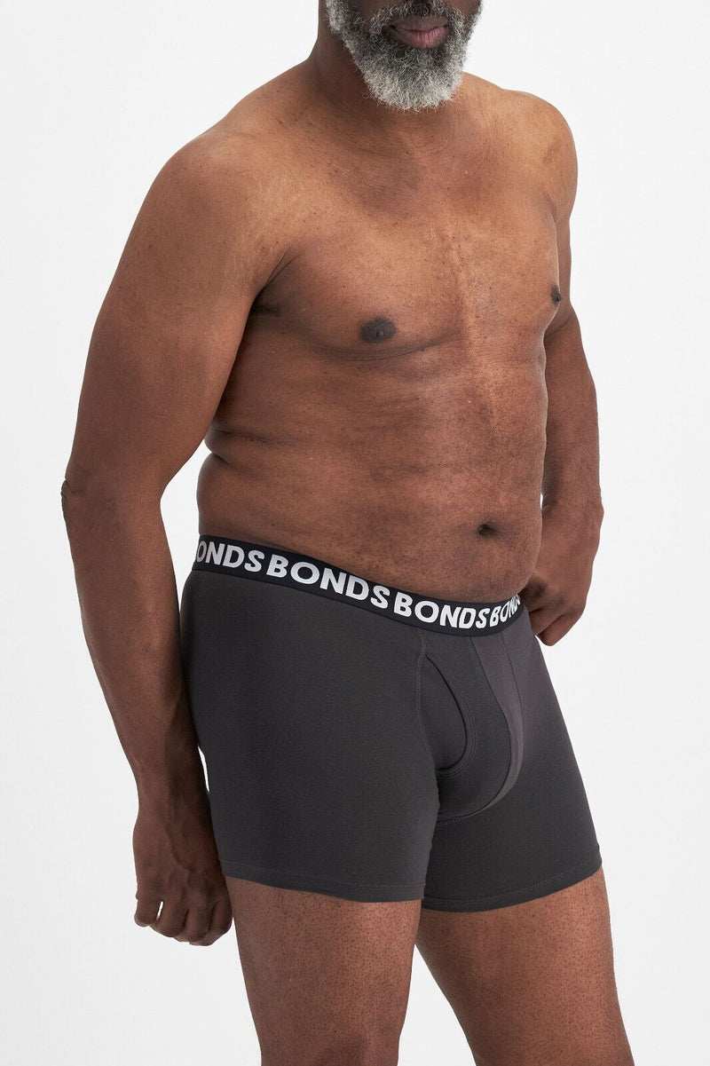 Bonds Mens Guyfront Mid Trunk Signature Fly Opening Seamfree Side 6 Pack MWKM3A-Collins Clothing Co