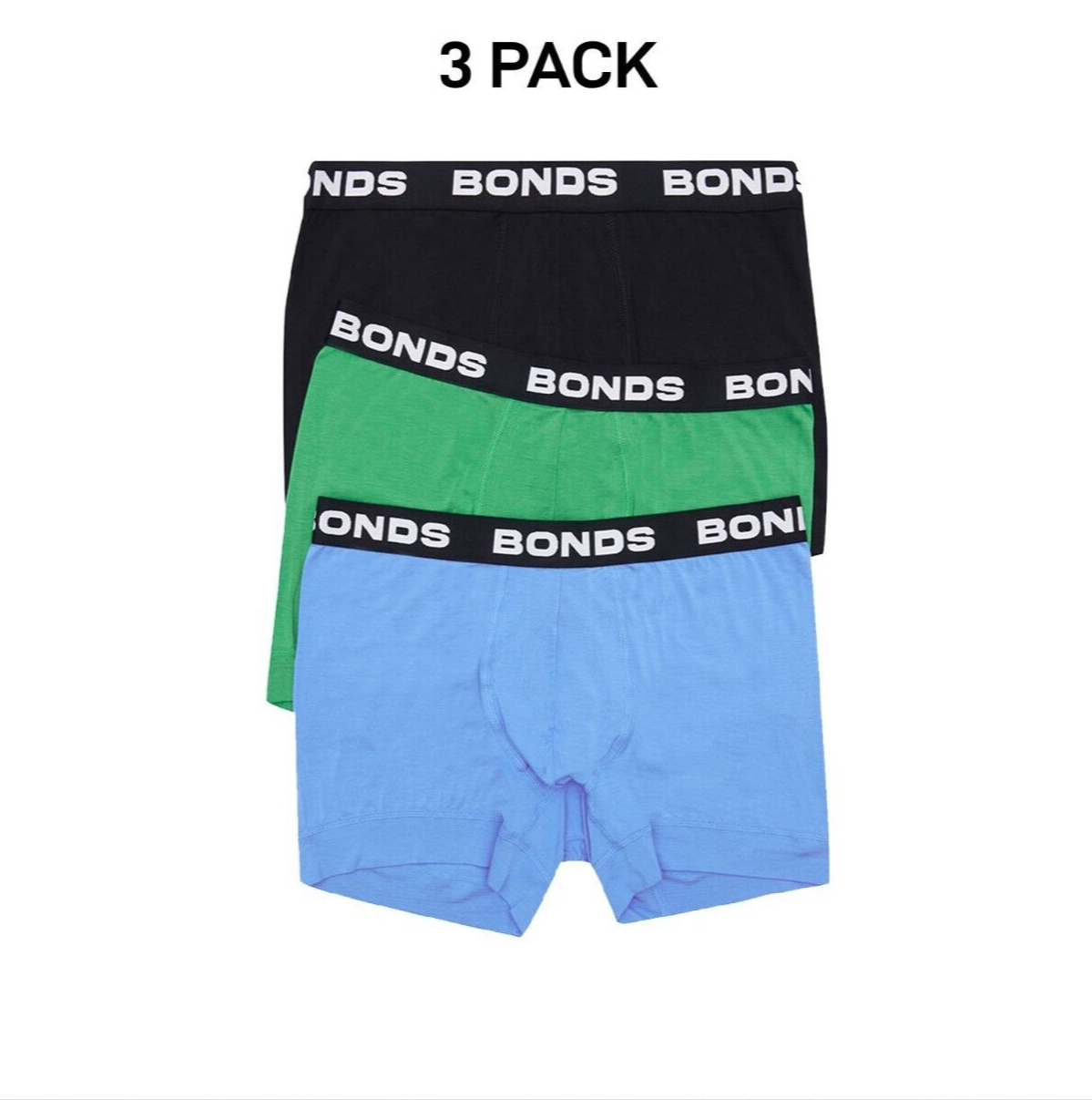 Bonds Mens Total Package Trunk Comfy Super Soft and Breathable 3 Pack MWK83A