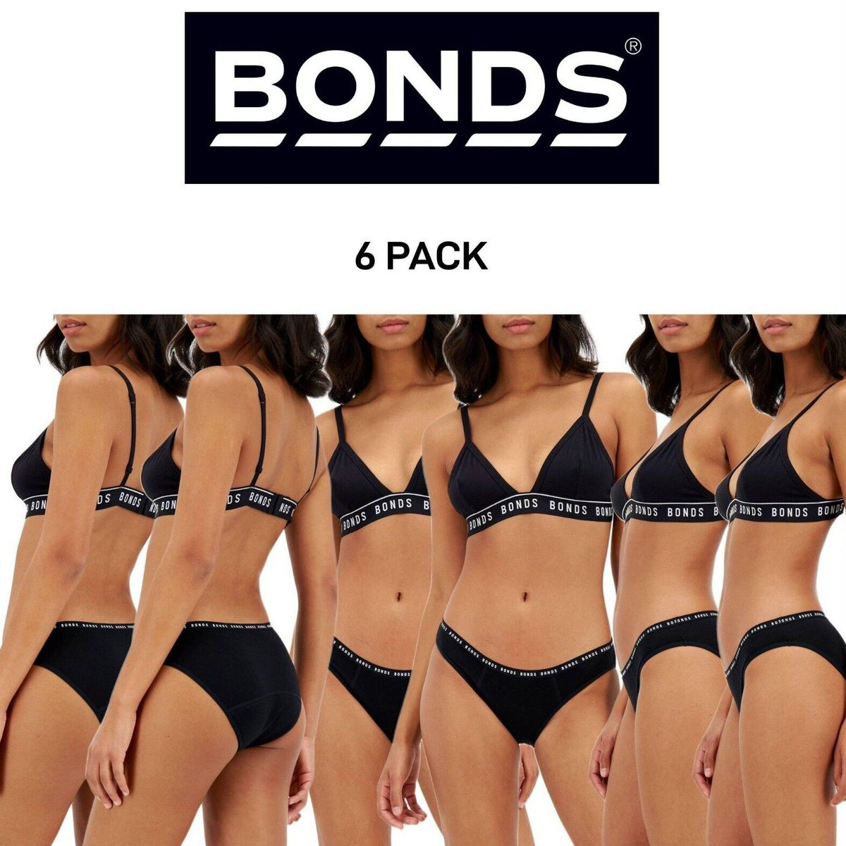 Bonds Womens Bloody Comfy Period Bikini Moderate Convenient Undies 6 Pack WTQT