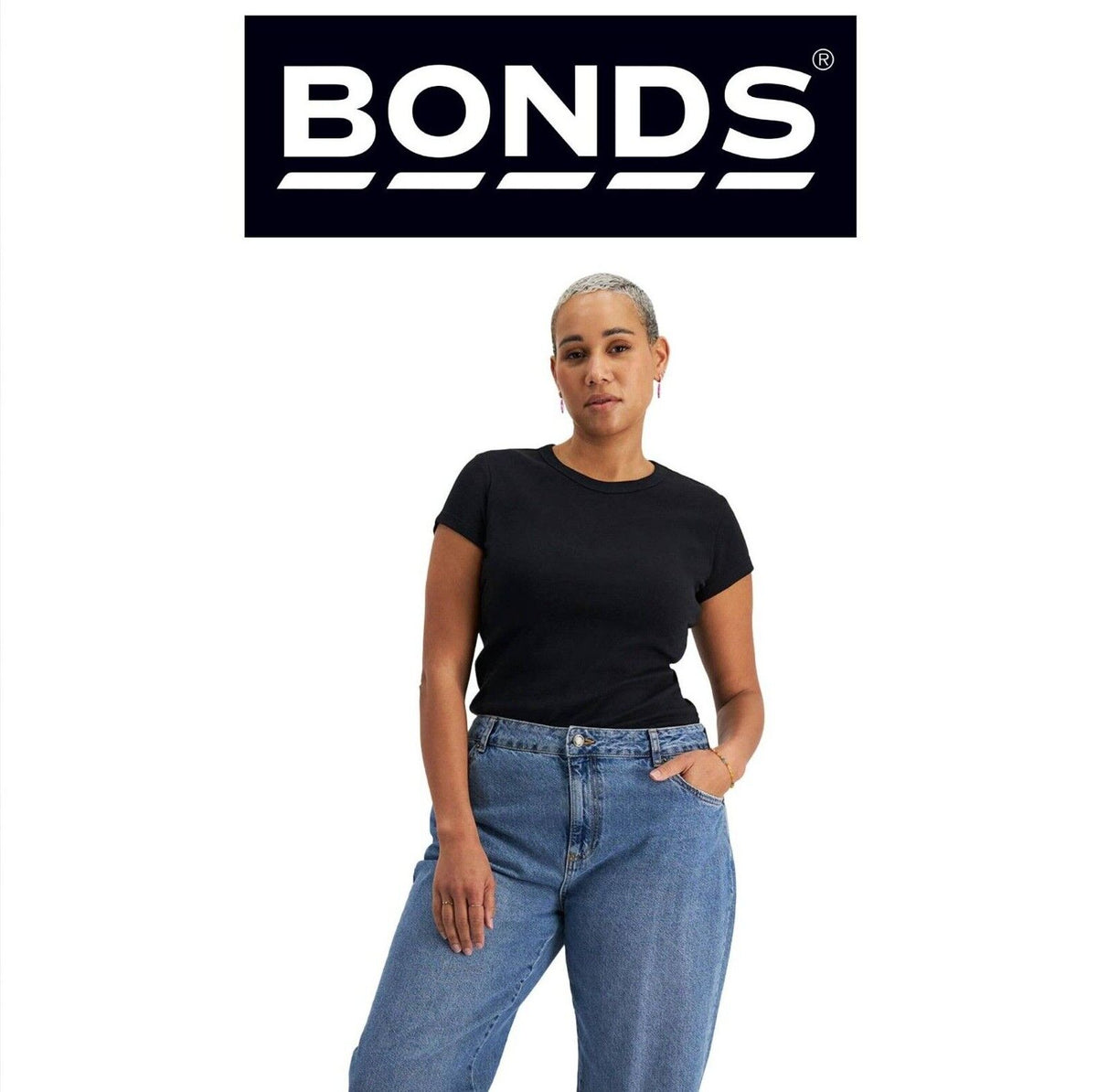 Bonds Womens Icons Tee Classic Heritage Styling Fresh Anti Odour Tech CR9DI