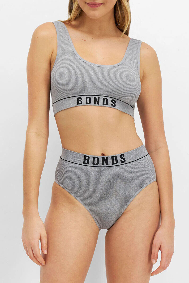 Bonds Womens Retro Rib Hi Hi Bikini Smooth Comfy Stretchable Knit WU8FA