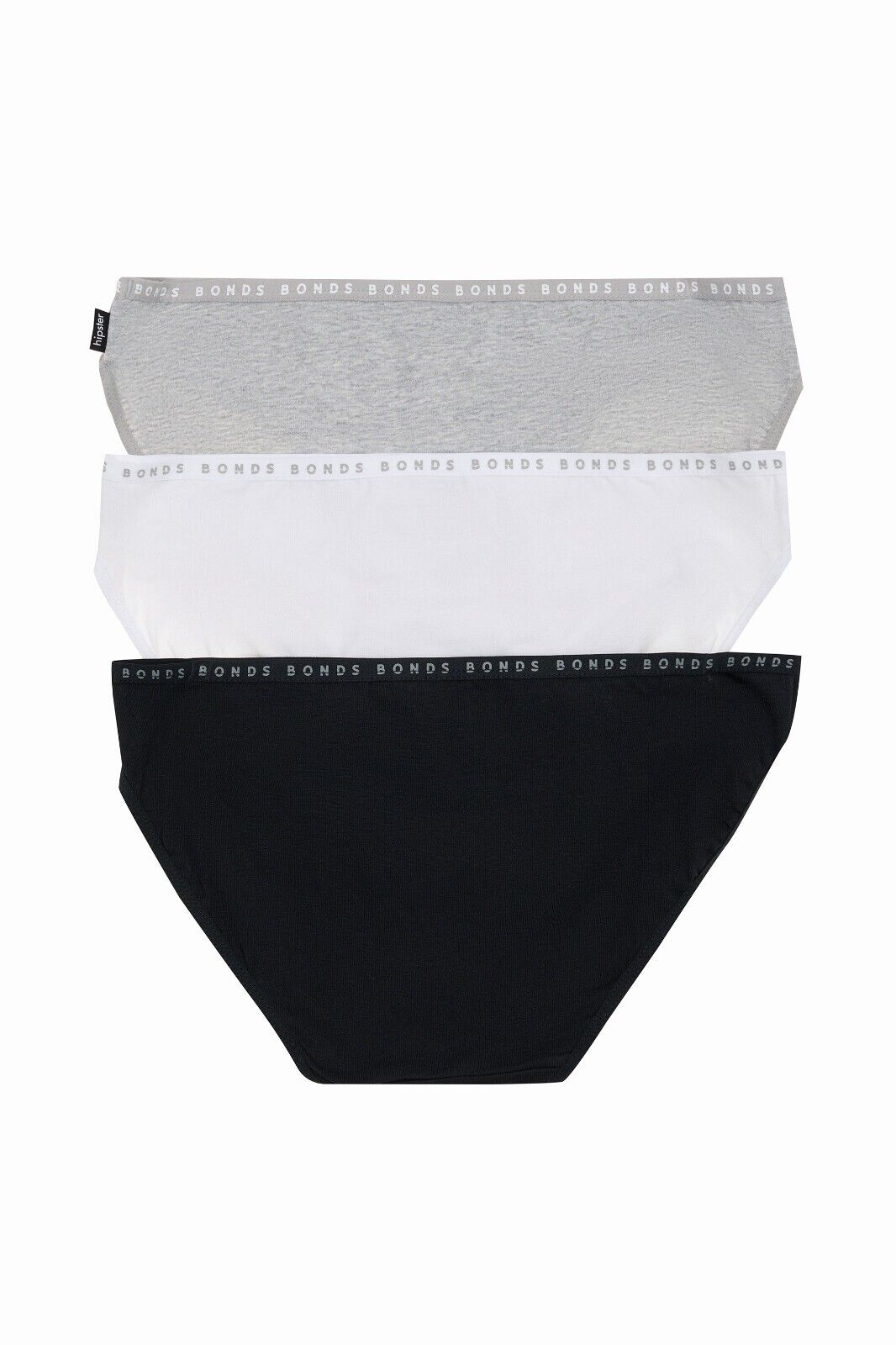 Bonds Womens Hipster Bikini Soft Cotton Low Rise Stretchy Waist 3 Pack WUFNA