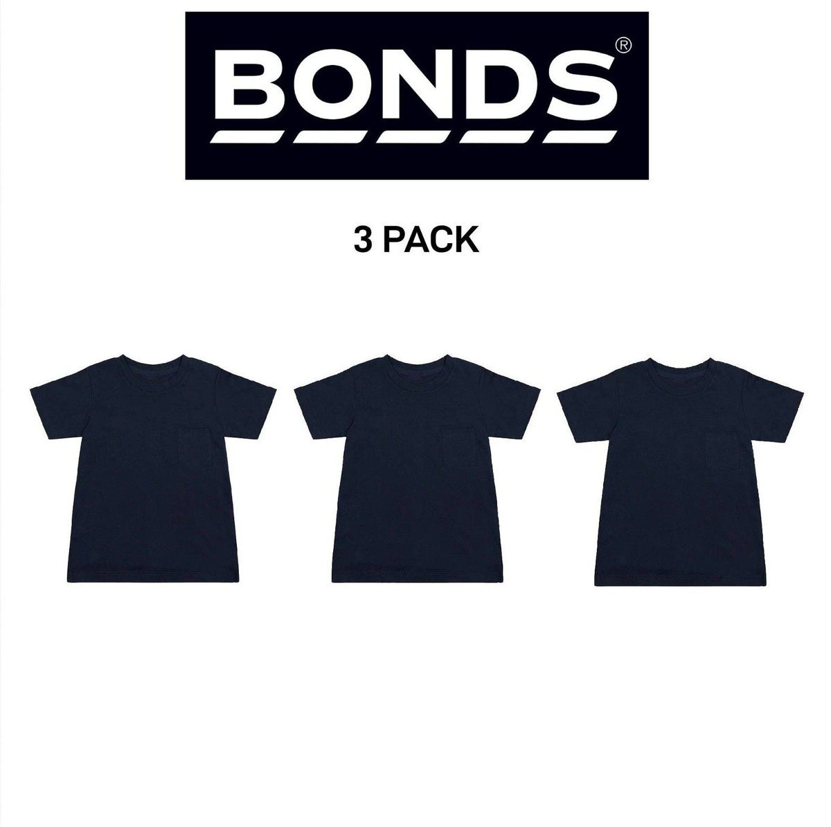 Bonds Kids Next Gen Crew Tee Cotton Shirt Perfect Comfort and Style 3 Pack KVRHK