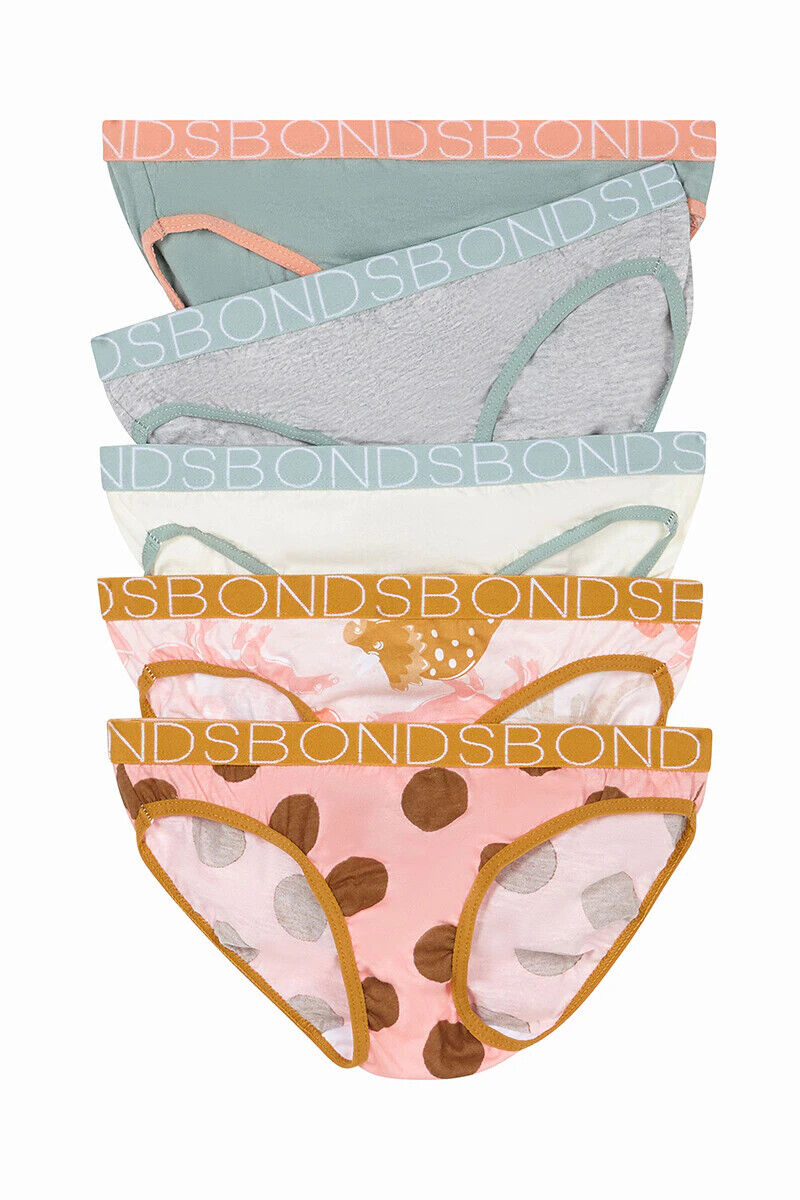 Bonds Girls Bikini Soft and Stretchy Perfect Everyday Coverage 15 Pack UWNV5A