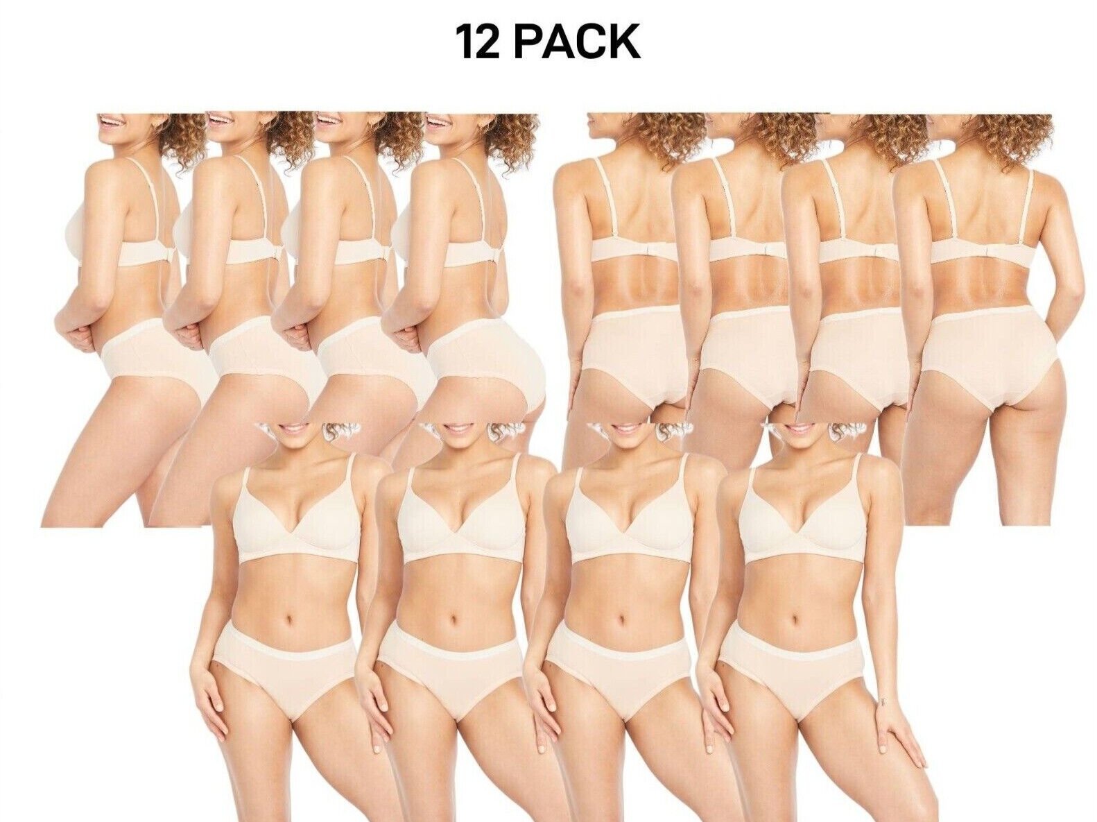 Bonds Womens Cottontails Midi Breathability and Comfort Brief 12 Pack WY5PA