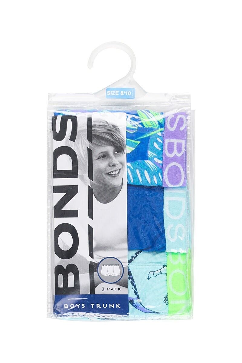 Bonds Boys Trunk Classic Branded Soft Elastic Stretch Waistband 6 Pack UXYJ3A