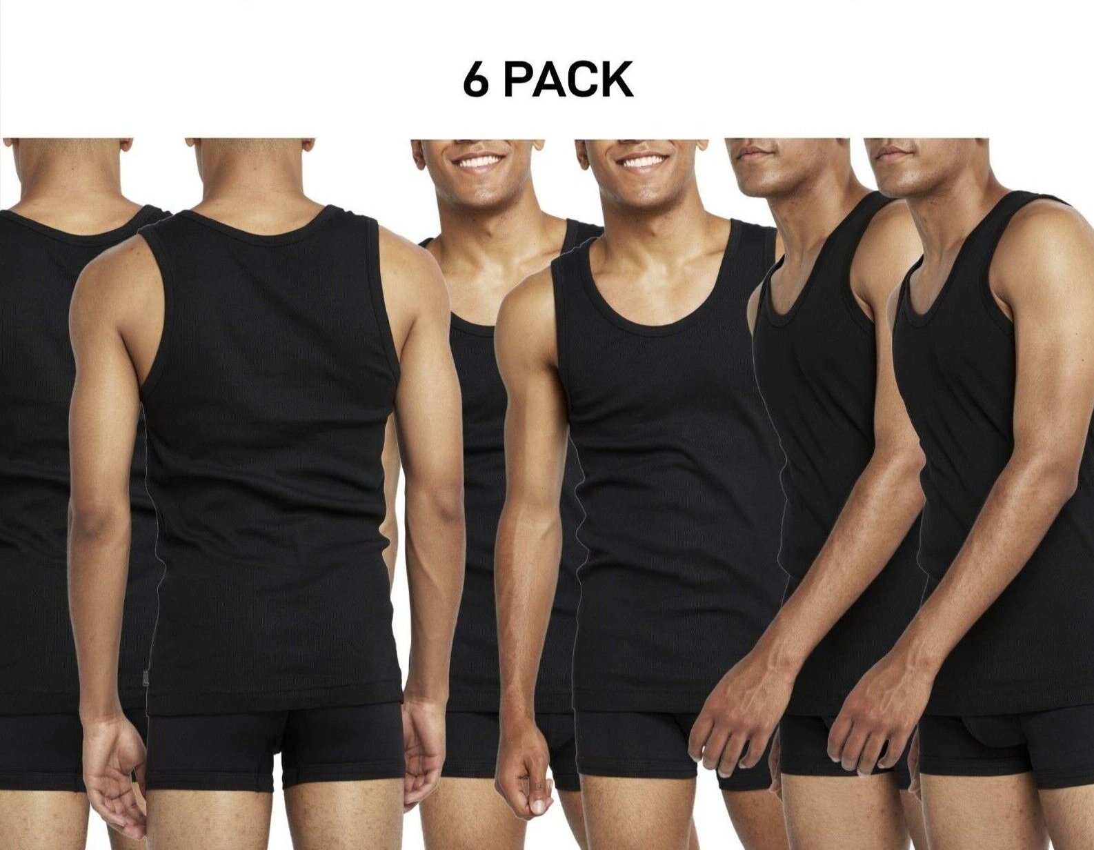 Bonds Mens Organic Chesty Cotton Rib Modern Classic Singlet Shape 6 Pack MX3R