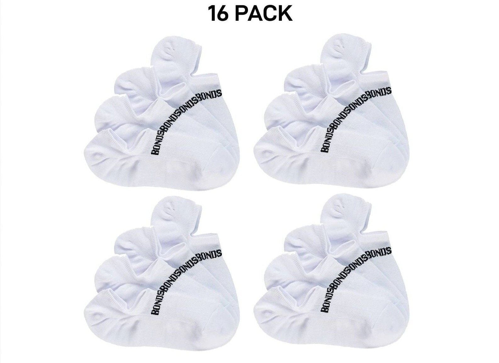 Bonds Womens Play It Cool No Show Breathable Mesh Panels Socks 16 Pack LYE74N