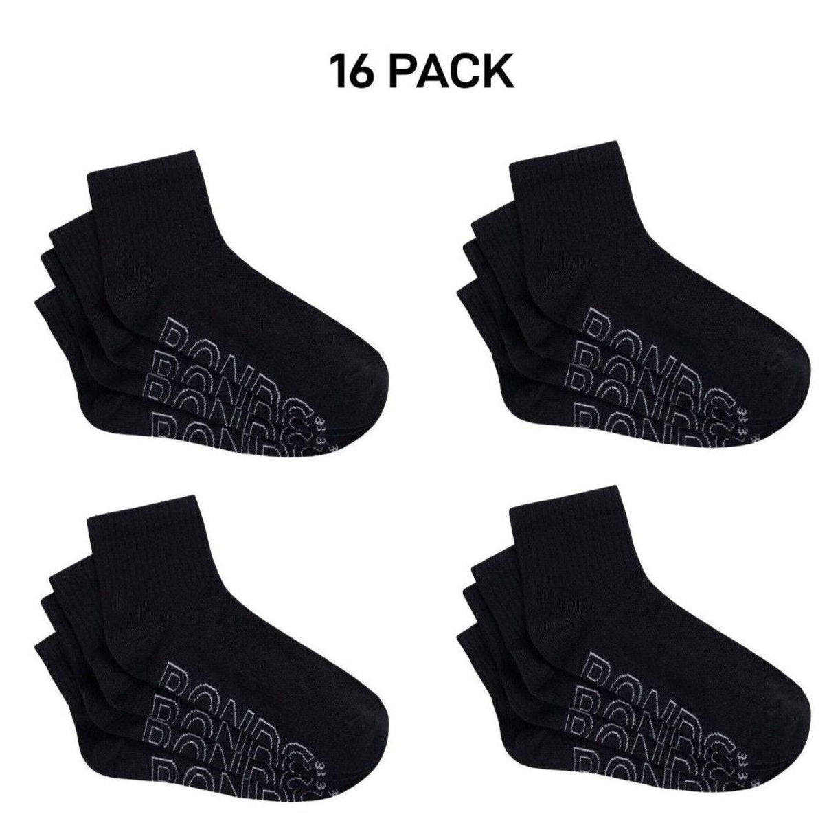 Bonds Womens Logo Lightweight Quarter Crew Mesh Cooling Zones 16 Pack LXPM4N