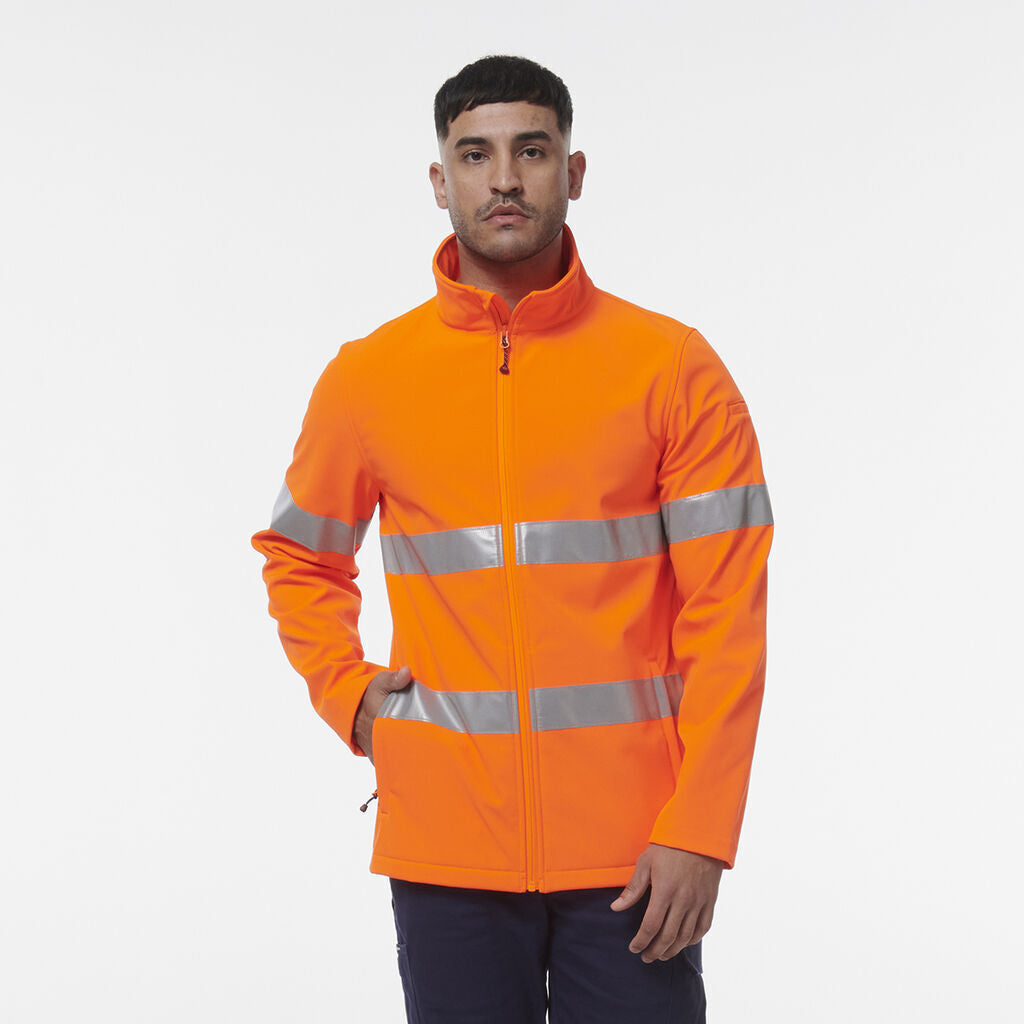 KingGee Mens Reflective Softshell Water Resistant Safety Work Jacket K55039-Collins Clothing Co