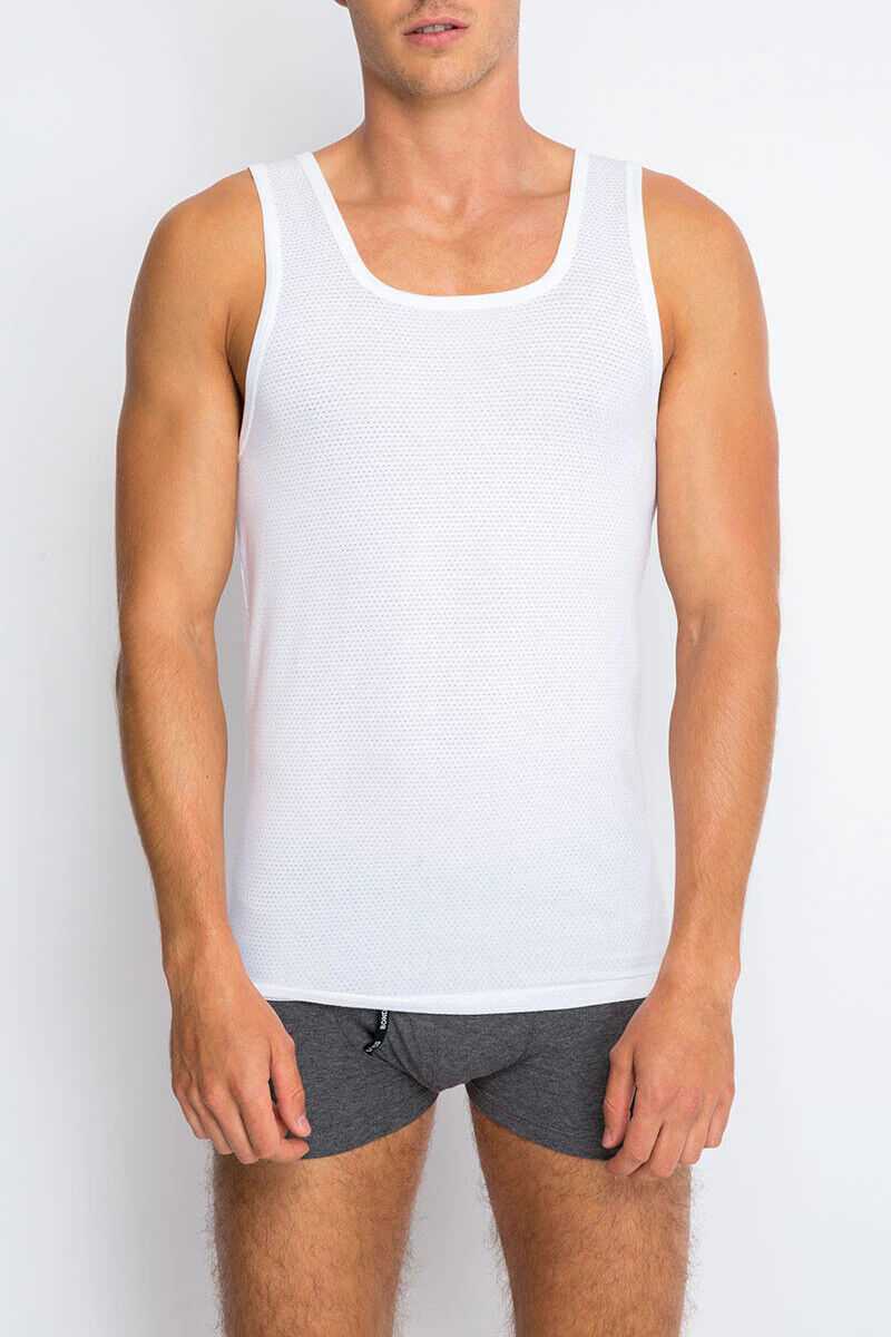 Bonds Mens New Coral Island Singlet Comfy and Breathable Feeling 6 Pack MXQ7A