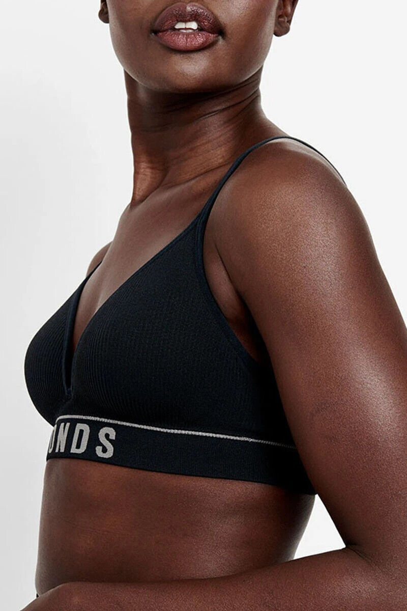 Bonds Womens Retro Rib Seamless Wirefree Tee Bra Contoured Shape 6 Pack WU8EW